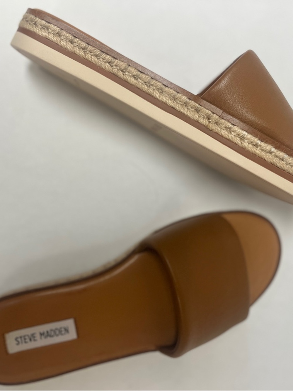 Steve Madden Brown Padded Slide Sandals - Picture 3 of 3